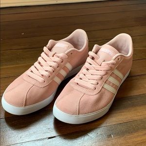 Pink Adidas Neo Suede sneakers